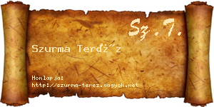 Szurma Teréz névjegykártya